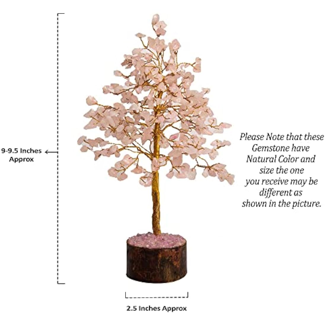 Wonder Care Crystal Tree for Home Decorations Crystals and Healing Stones Witchy Room Crystal Decor Tree Crystal Gifts Gem Tree Christmas Tree Stands for Real Tree (300 Beads Rose Quartz Tree)