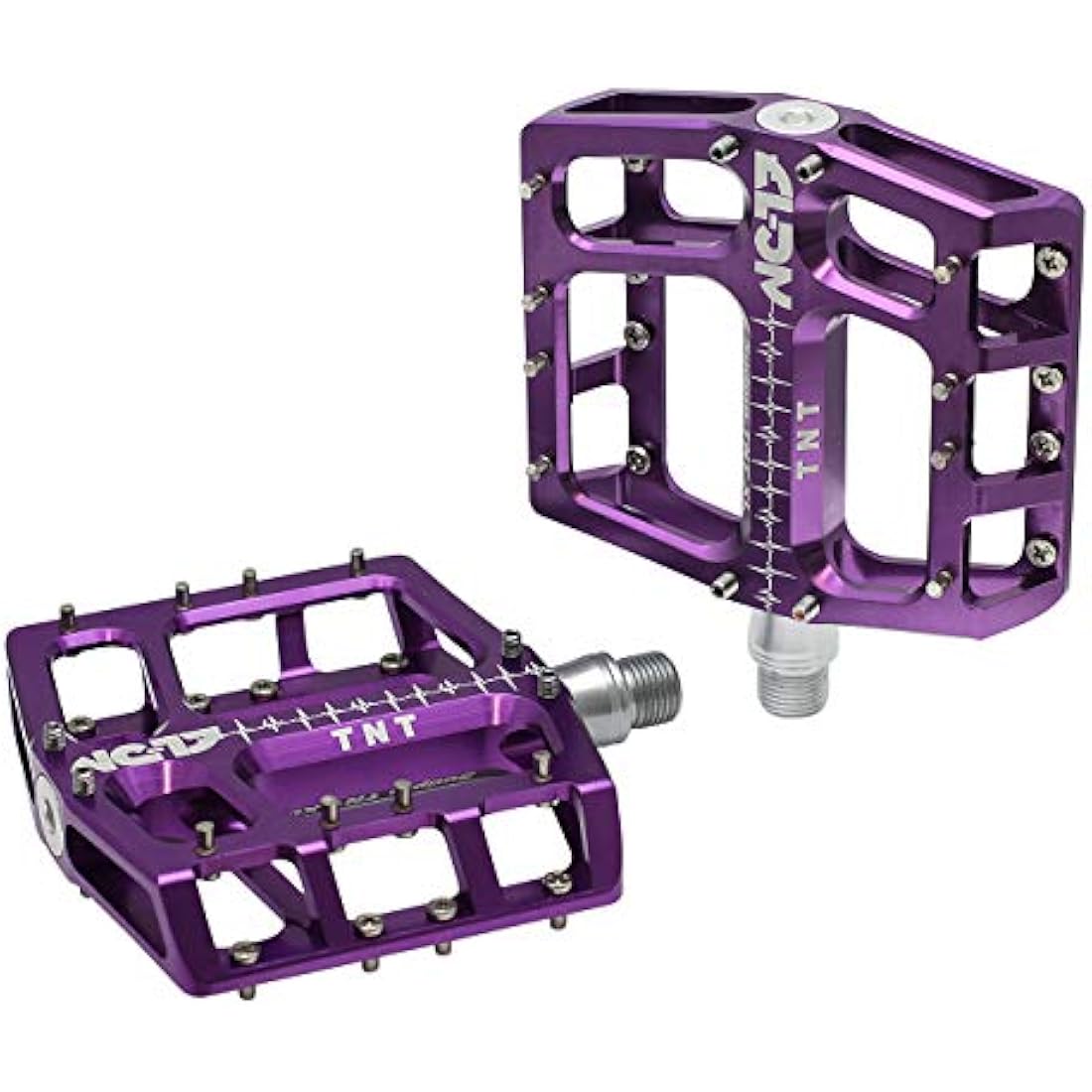 NC-17 Sudpin IV XL TNT Aluminium Platform Pedals/Mountain Bike Pedal/BMX Pedal/Flat Height 17.7 mm/Fail Safe System/Precision Bearing + Cr-Mo Axle/Includes Spare Pins
