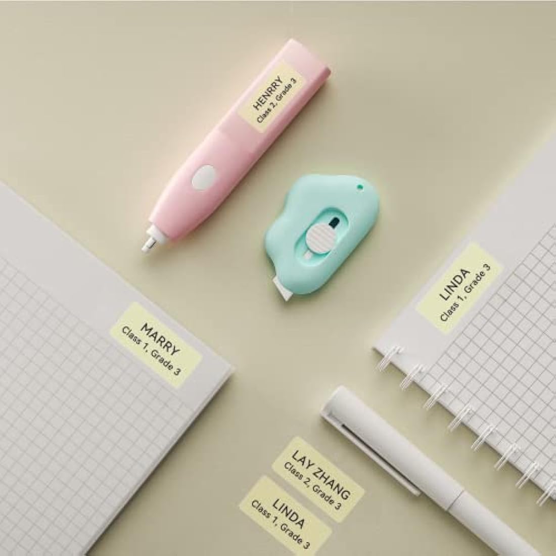 NIIMBOT Label Maker Tape 0.55" x 1.18" (14×30mm) Printer Sticker Paper with Self-Adhesive for D11/D110/D101 Label Maker,1 Roll of 195 (Clear Yellow)