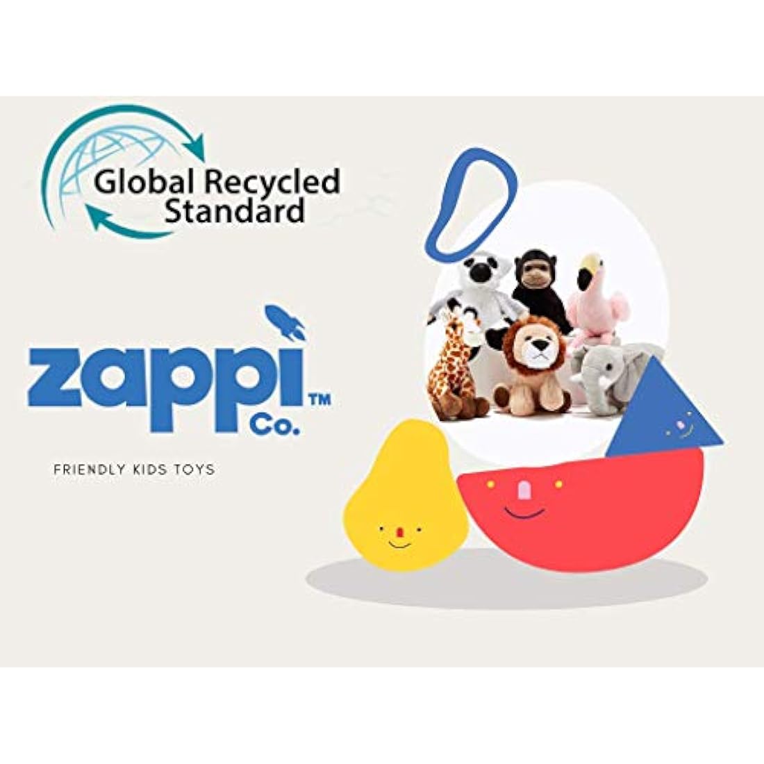 Zappi Co Children's Soft Cuddly Plush Toy Animal - Perfect Perfect Soft Snuggly Playtime Companions for Children (12-15cm /5-6") (Wolf)