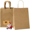 GIFTSAY 30pc Brown Paper Bags with Handles - 15x8x21cm Small Gift Bags for Wedding, Party Favors, Grocery, Retail & Birthday