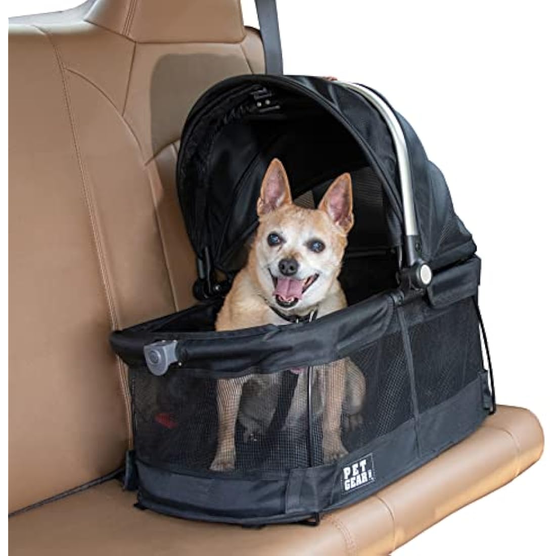 Pet Gear View 360 Pet Safety Carrier & Car Seat for Small Dogs & Cats Push Button Entry