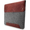 MegaGear Genuine Leather and Fleece MacBook Bag Laptop Sleeve for MacBook Pro and MacBook Air Case - 16 Inch - 15 Inch - 15.5 Inch (M2, M2 Pro, M2 Max, M1) 2020 2021, 2022 and 2023 Models