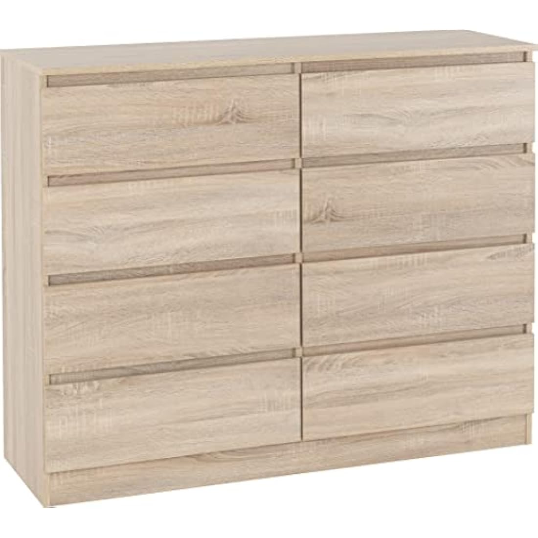 Seconique Malvern 8 Drawer Chest in Sonoma Oak Effect
