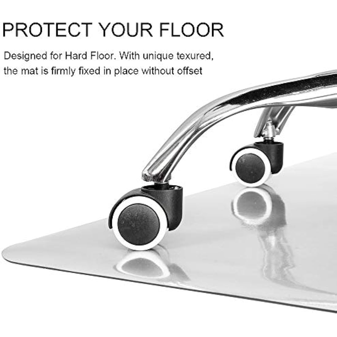 Kuyal Clear Chair mat for Hard Floors 75 x 120 cm (2.5' x 4') Transparent Floor Mats Wood/Tile Protection Mat for Office & Home