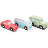 New Classic Toys - Wooden Cars Set - Includes Sportcar, Minibus and Off-Road Vehicle - Wooden Toys, Toy Cars, Kids Car's Set, Montessori Toys - Set of 3 Pcs