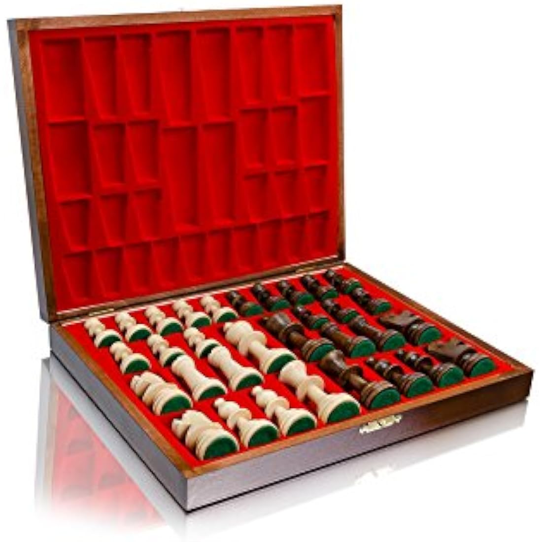 STAUNTON Luxury Chess Set NO.5 in Elegant Case | Master of Chess Wooden Chess Set | Wooden Chess Pieces Only - Handmade Tournament Chess Set Without Chess Table