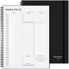 Planner Undated, Asten Daily Planner Agenda with To Do List, Hourly Schedules for Women and Men, Spiral Appointment Book with Elastic Closure, Inner Pocket 21.6 x 28cm (Black)