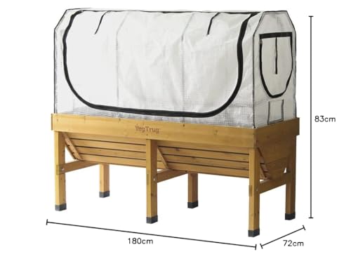 VegTrug Medium Greenhouse Frame & Multi Cover Set, White