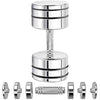 Northdeer Steel Dumbbells Ultracompact Adjustable 2.5kg 5kg 7.5kg 10kg 15kg 25kg Chrome Dumbbell with Foam Handles Home Gym Workout (Choice of Size)