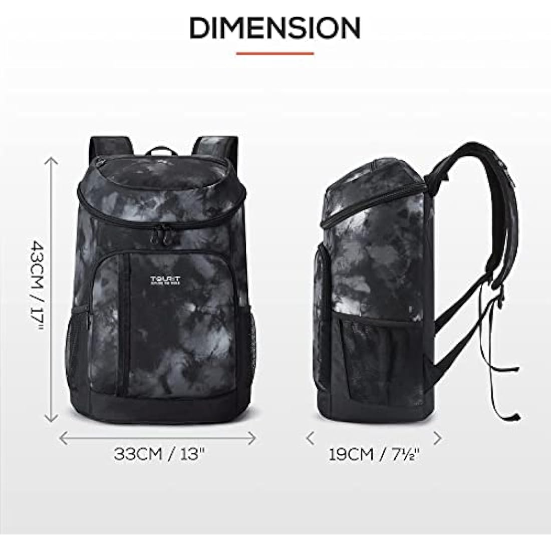 TOURIT Cooler Backpack 30 Cans Lightweight Insulated Backpack Cooler Leak-Proof Soft Cooler Bag Large Capacity for Men Women to Picnics, Camping, Hiking, Beach, Park or Day Trips