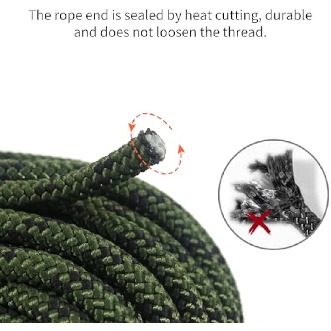 NewDoar Outdoor Rope 6mm Accessory Cord Rope 6M/15M/30M/50M Escape Rope Multifunctional Cord for Magnet Fishing, Hauling Loads Sailboat Dock lines Camping Hiking Hauling Dragginge-ArmyGreen/50M