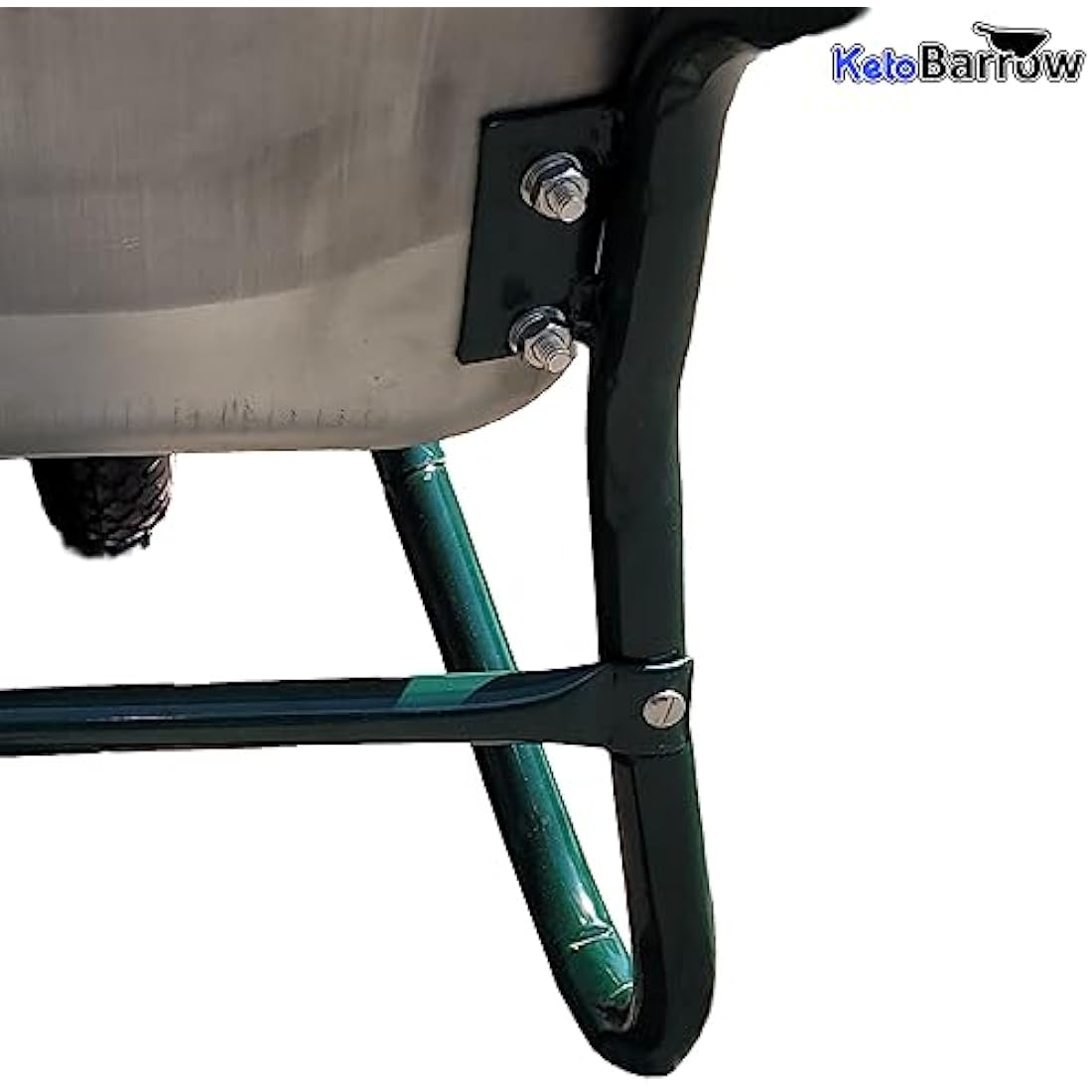 Metal Wheelbarrow - Galvanised with Pneumatic Tyre Professional Garden Wheelbarrow - 100 Litre