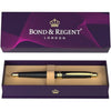 Bond & Regent Gloss Black & 24 Karat Gold - Certified Luxury Grade Rollerball Pen | Nice Gift for Men & Women