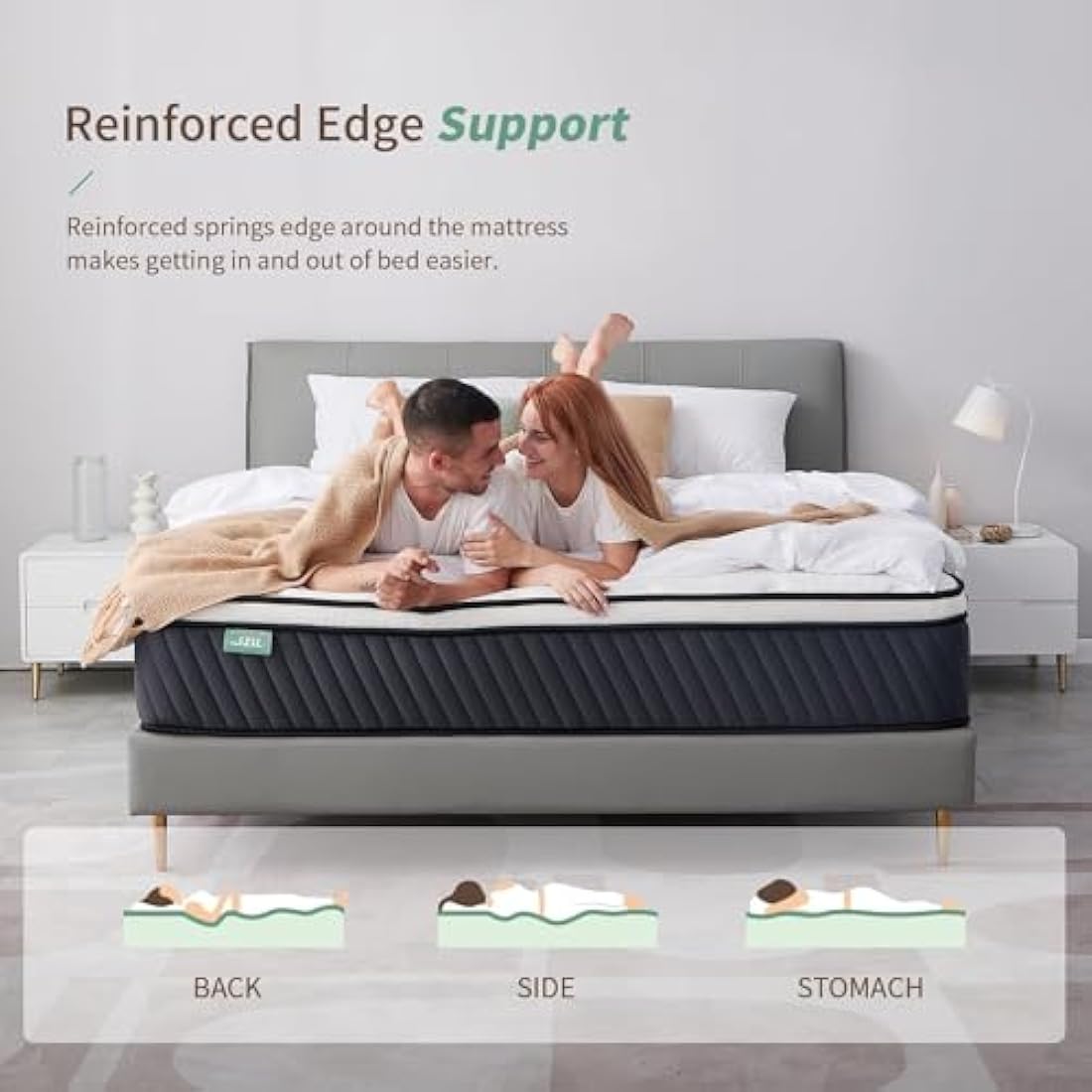 SZsuilong Single Mattress, 12 Inch 3FT Orthopedic Hybrid Mattress with Cool Gel Memory Foam and Individually Pocket Sprungs. (90x190x30cm, 3ft by 6ft3)