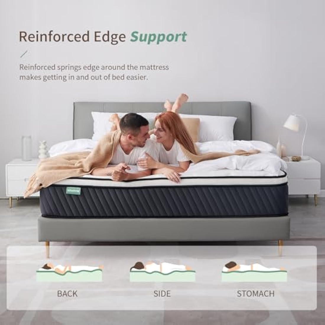 SZsuilong Single Mattress, 12 Inch 3FT Orthopedic Hybrid Mattress with Cool Gel Memory Foam and Individually Pocket Sprungs. (90x190x30cm, 3ft by 6ft3)