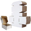 RLAVBL 25 Pack 102x102x51 mm (4x4x2 in) Small Shipping Boxes White Corrugated Cardboard Box for Packing Mailing