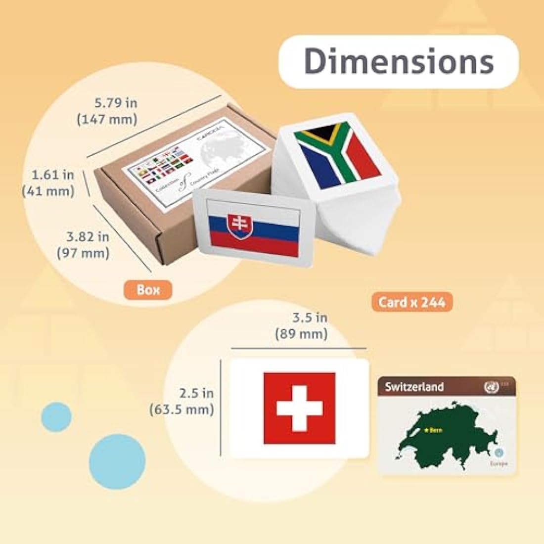 Collection of Country Flags Educational Flashcards (Premium full set)