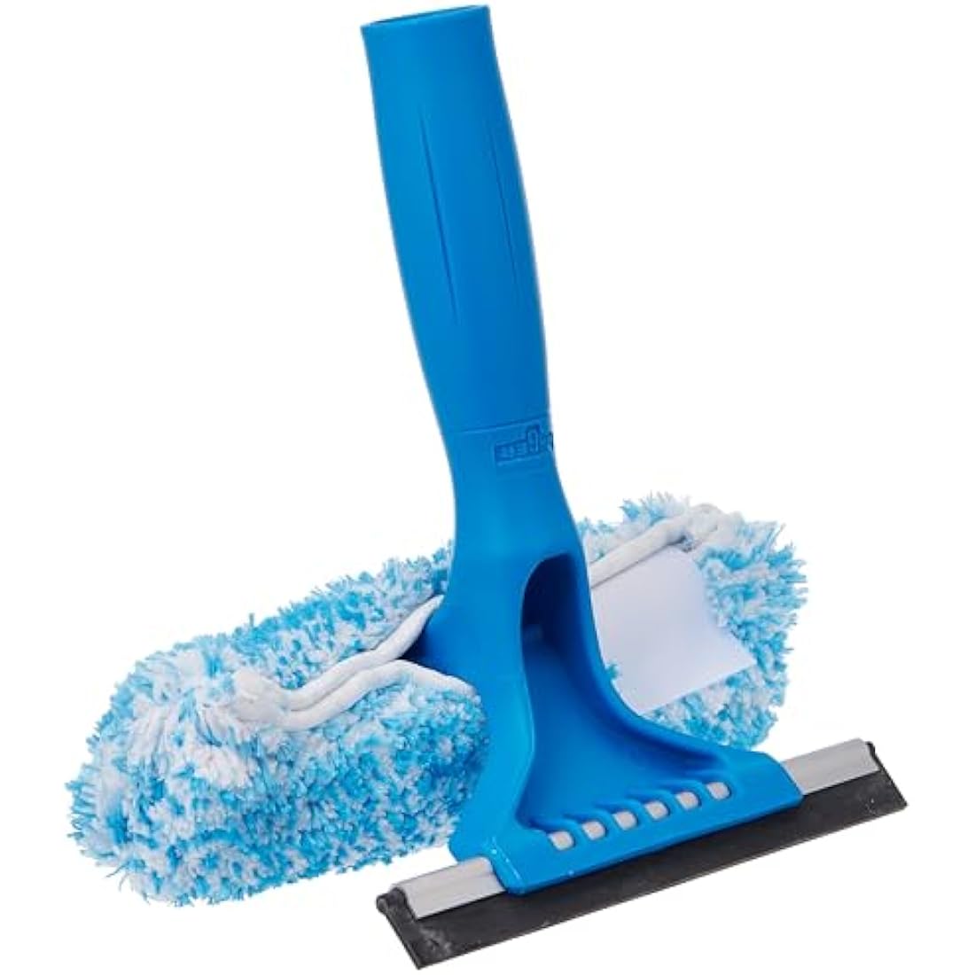 Unger 2-in-1 Microfiber Scrubber and Squeegee, Blue, 6-inch