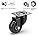 GBL Heavy Duty Castor Wheels Set of 4 with Brakes + Screws - 50mm - 200 kg Load - No Floor Marks Caster Wheel for Moving Furniture - Rubbered Swivel Trolley Wheels for Trolley