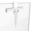 Minismus Silicone Shower Squeegee - Hook with Wiper Blade for Shower Doors - Bathroom Squeegee (White, 8.25'')