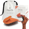 Manta Curls Anti-Breakage Hairbrush – Curl Detangling Brush for Curly & Afro Hair, Gentle Wet & Dry Hairbrush for Women, Orange