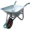 Metal Wheelbarrow - Galvanised with Pneumatic Tyre Professional Garden Wheelbarrow - 100 Litre