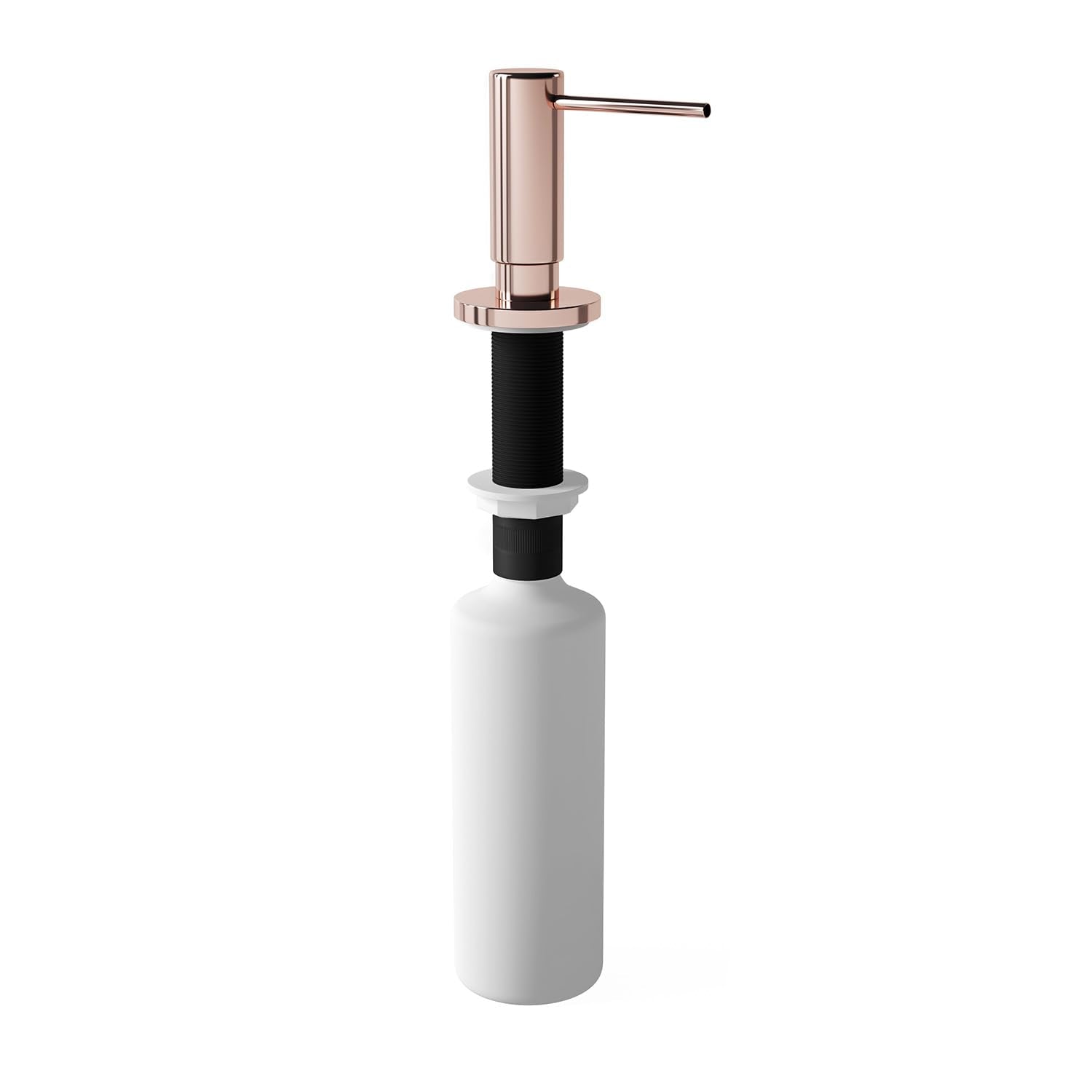 InSinkErator Built-in Kitchen Soap Dispenser - Refillable, Pump-Action Hand or Dish Washing Up Liquid Dispenser - 300 ml Tank - Rose Gold