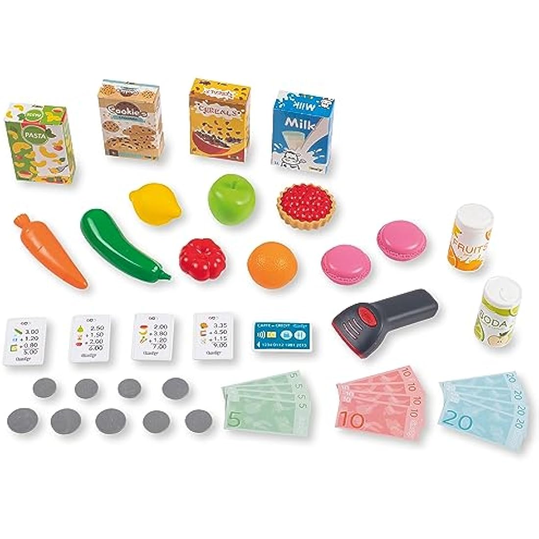 Smoby - Supermarket, Children's Shopping Trolley Included, Mechanical Scale, Electronic Functions and 42 Accessories for a full shopping experience, Suitable for kids aged 3 years and over