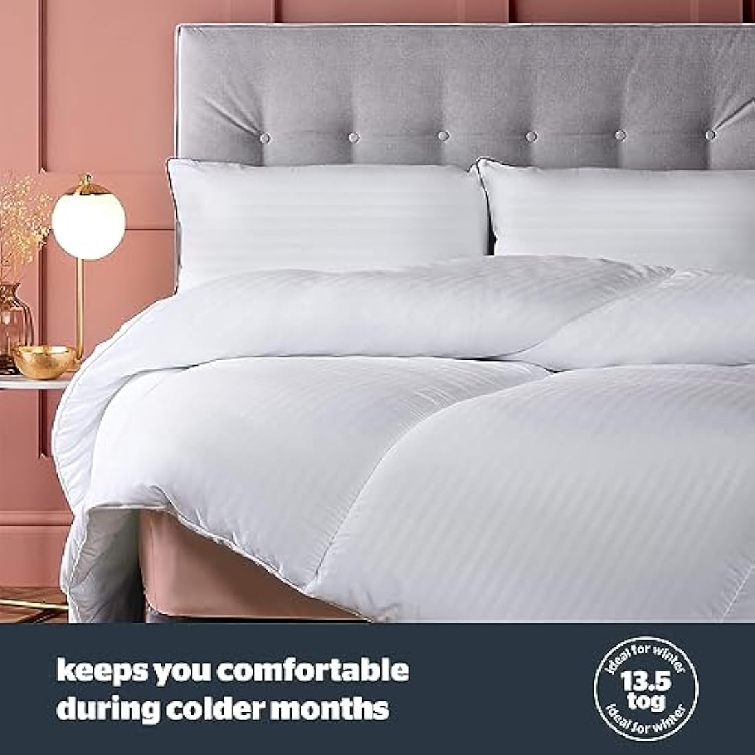 Silentnight Hotel Collection Single Duvet-13.5 Tog Luxuriously Soft Winter Quilt Duvet Thick, Warm and Cosy-Single Size, White