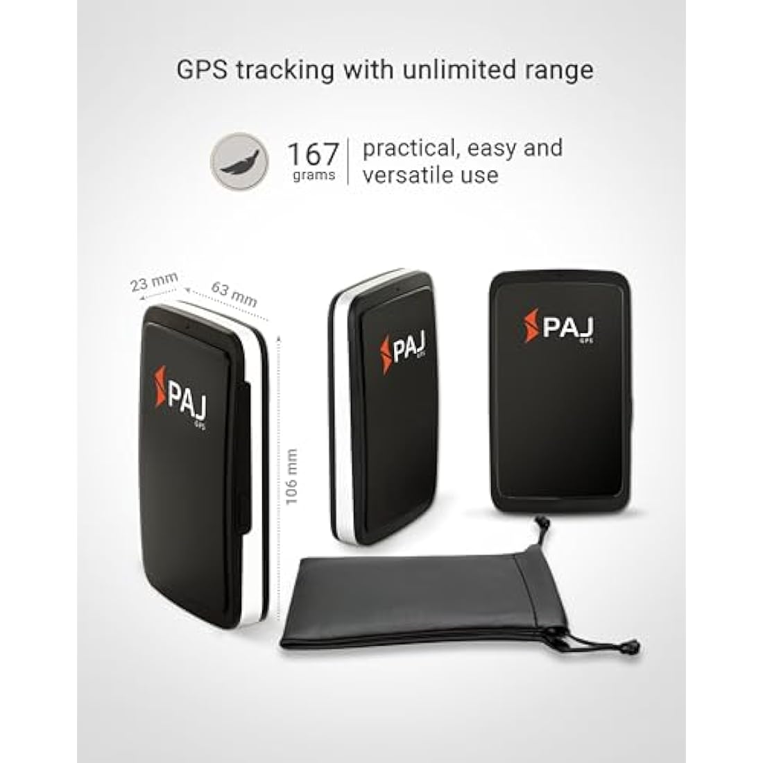 PAJ ALLROUND FINDER 2G - Personal GPS Tracker for Kids, Elderly, Luggage, Cars and More - UK & Worldwide Real Time Tracking, Route Memory System and Alarms - Battery up to 60 days (Stanby)