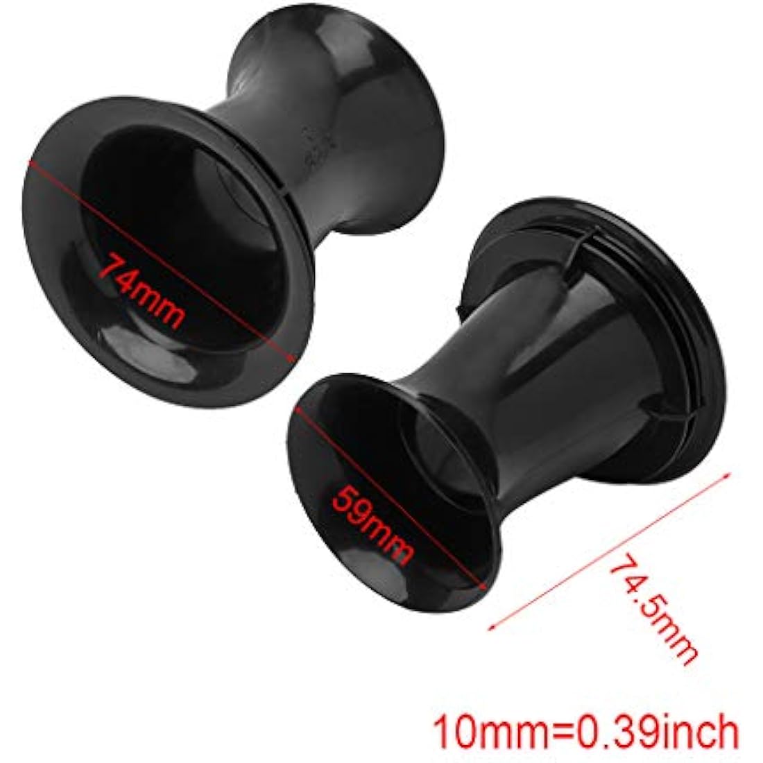 Xuniu 2 Pieces Speaker Port Tube Bass Reflex Vent Ventilation Connector 4-6" Subwoofer Woofer Box Accessories 65x74.5mm