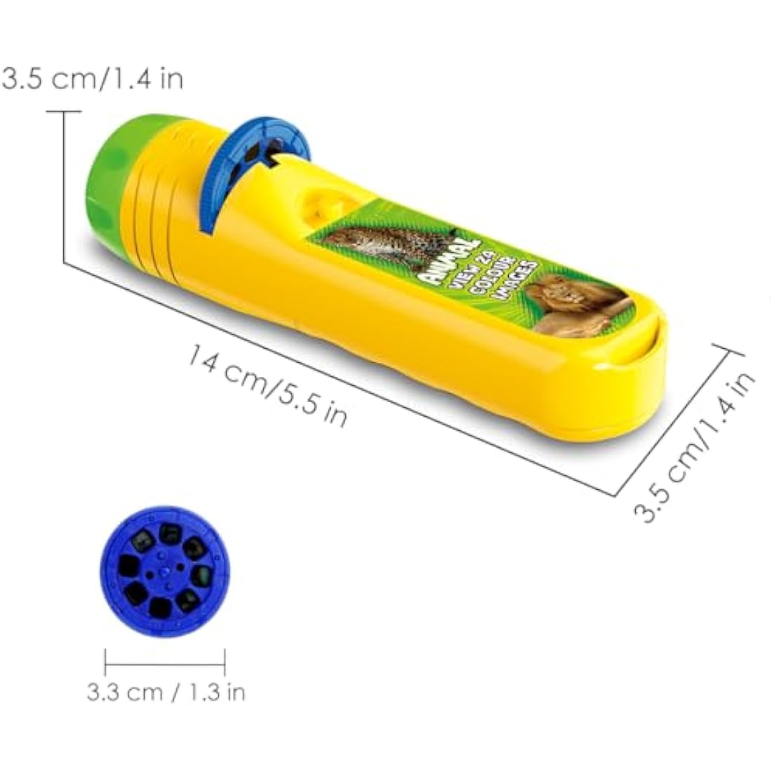 Pup Go Torch and Projector Toy for Kids Ages 3 4 5 6 7 8, 2 in 1 Dinosaur & Animal, 6 Discs and 48 Images, Educational Learning Toys Bedtime Night Light For Boys Girls Children(Dino+Animal)