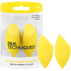 Real Techniques Miracle Concealer Sponge - Elongated Shape for Precise Application, Yellow Latex-Free Foam, 2 Count