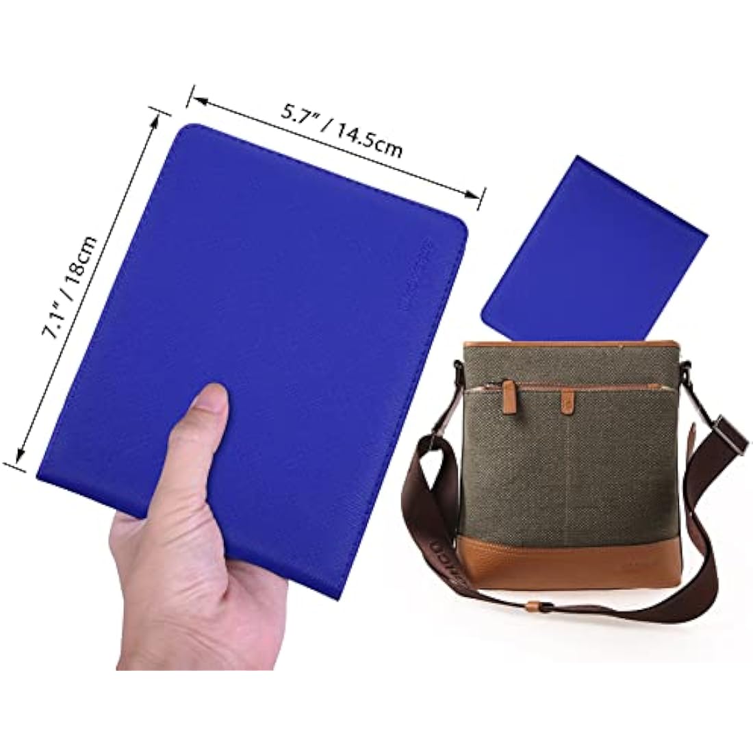 Wisdompro PU Leather Disabled Blue Badge and Timer Holder, Blue Badge Holder, Disabled Badge Holder Wallet for Car Disability Parking Badge Cover Holder Hologram Safe - Royal Blue