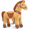 PonyCycle Essential Model E Pony Ride-on Toy Toddler Rocking Horse with Brake (Light Brown/Size 3 for Age 3-4) Mechanical Riding Toy Kids Gift - E336