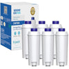 GOLDEN ICEPURE Coffee Machines Water Filter Compatible with De'Longhi DLSC002, SER3017 & 5513292811,De Longhi,ECAM, Esam, ETAM, BCO, EC-Series,6 Pieces