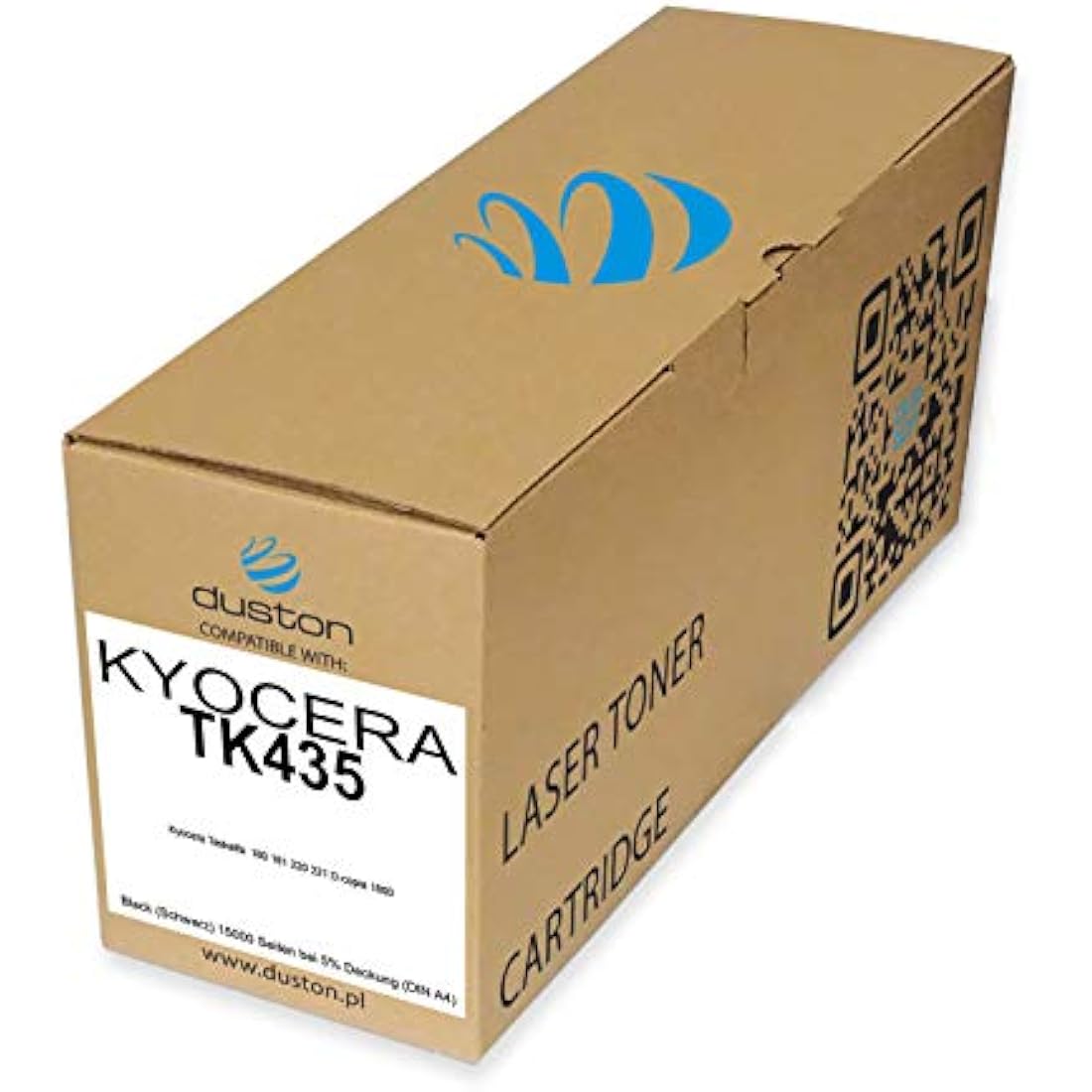 duston TK435, TK-435 Black Toner compatible with Kyocera Taskalfa 180 181 220 221
