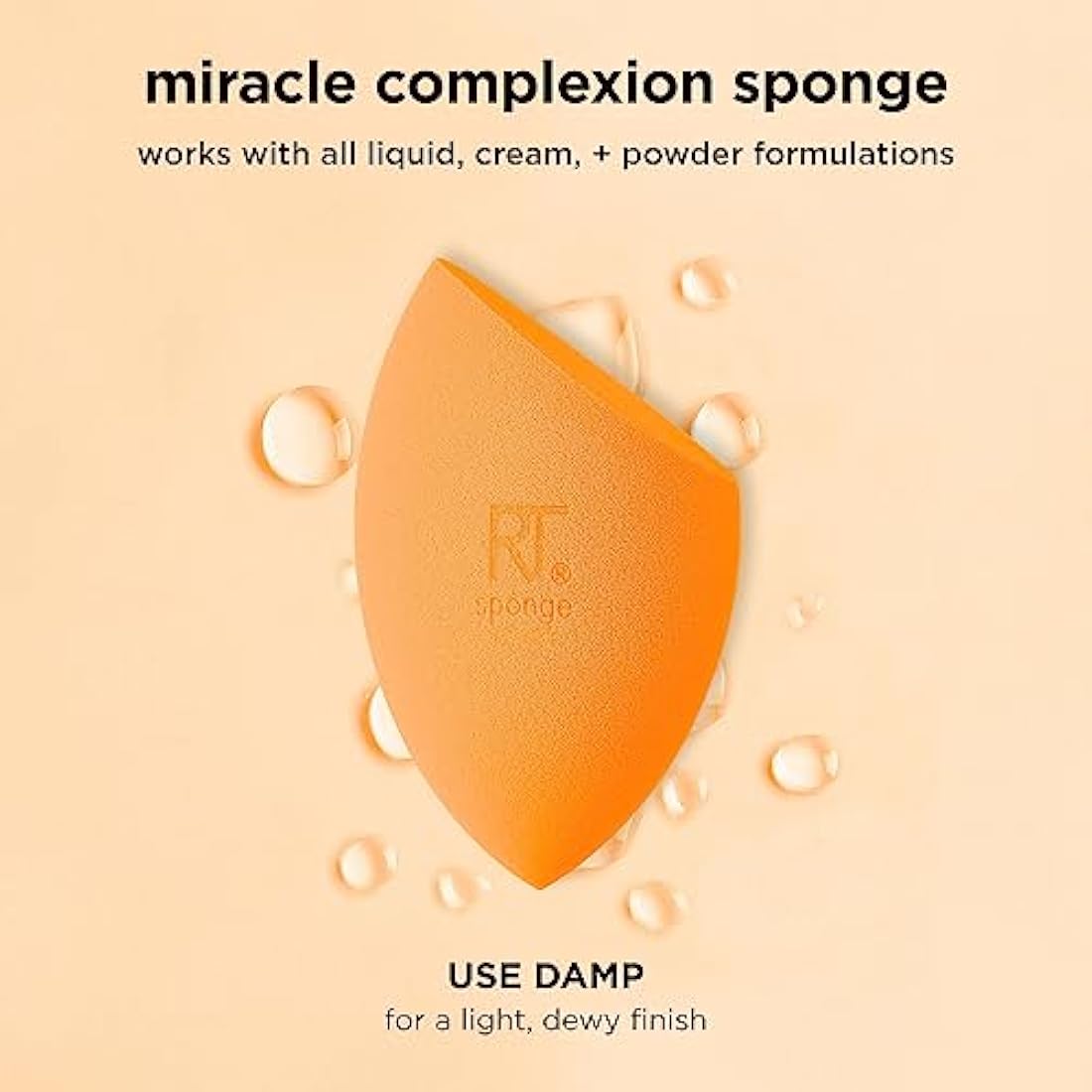 Real Techniques Miracle Complexion Sponges, Assorted Makeup Blending Sponges, Blend Foundation, Sculpt, and Conceal, Buildable Coverage, Latex-Free, 6 Count