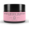 Repair & Renew Night Balm - Rejuvenating Cream Anti Ageing Face Moisturiser for Hyrdating Dry, Sensitive or Mature Skin - 100% Natural & Certified Organic (30g)