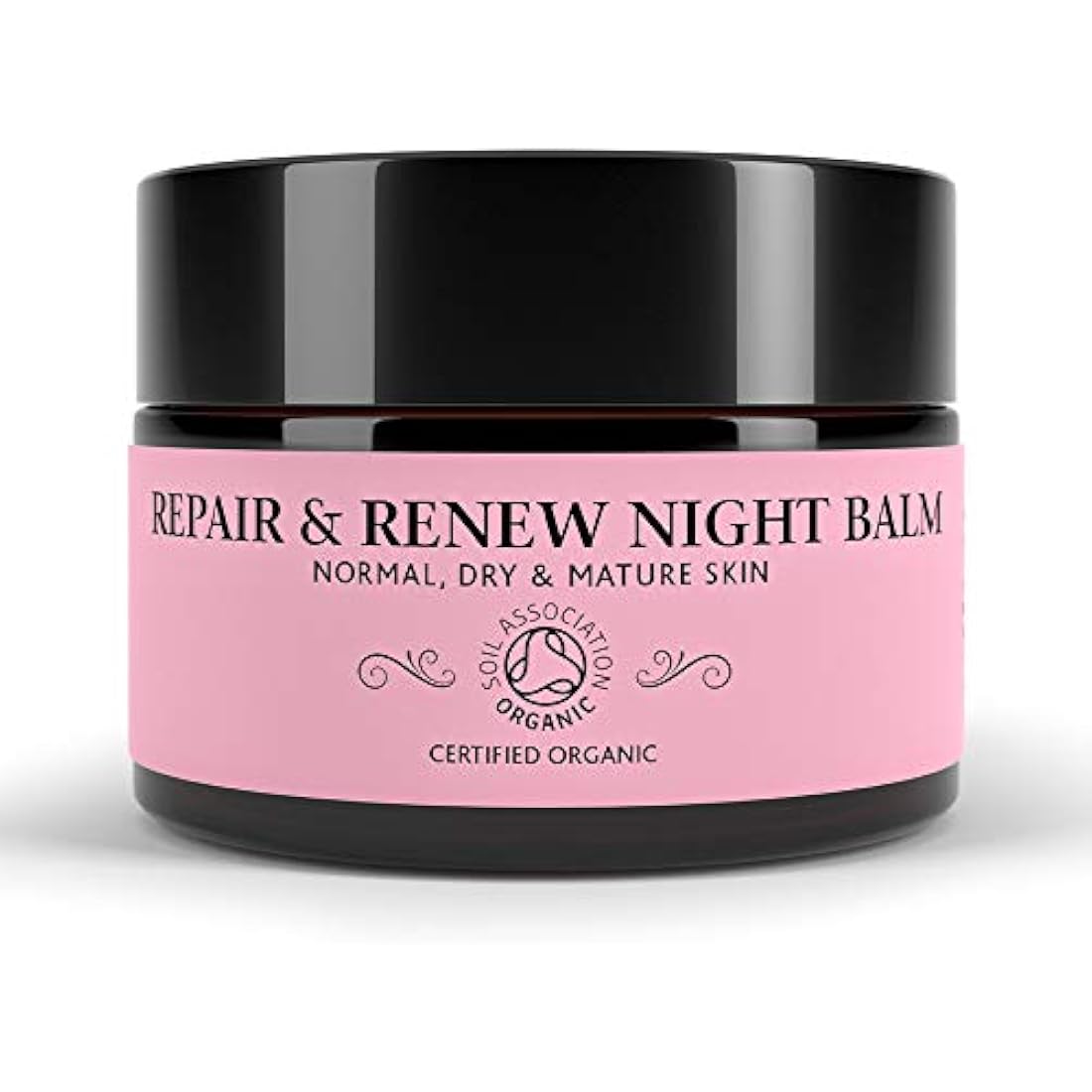 Repair & Renew Night Balm - Rejuvenating Cream Anti Ageing Face Moisturiser for Hyrdating Dry, Sensitive or Mature Skin - 100% Natural & Certified Organic (30g)