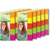 SIGEL HN650 Adhesive Paper Bookmarks, 2000 sheets of 5 x 2 cm, FSC certified, orange, yellow, red, green, and pink
