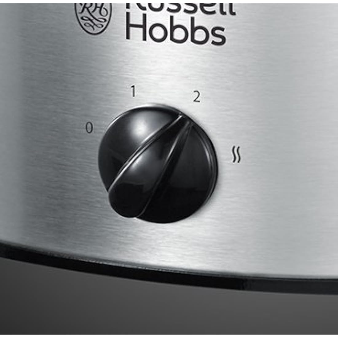 Russell Hobbs 3.5L Stainless Steel Electric Slow Cooker - Cooks upto 4 portions, 3 heat settings, high/low/keep warm, Removable ceramic pot for easy cleaning, Glass lid, Energy saving, 160W, 23200
