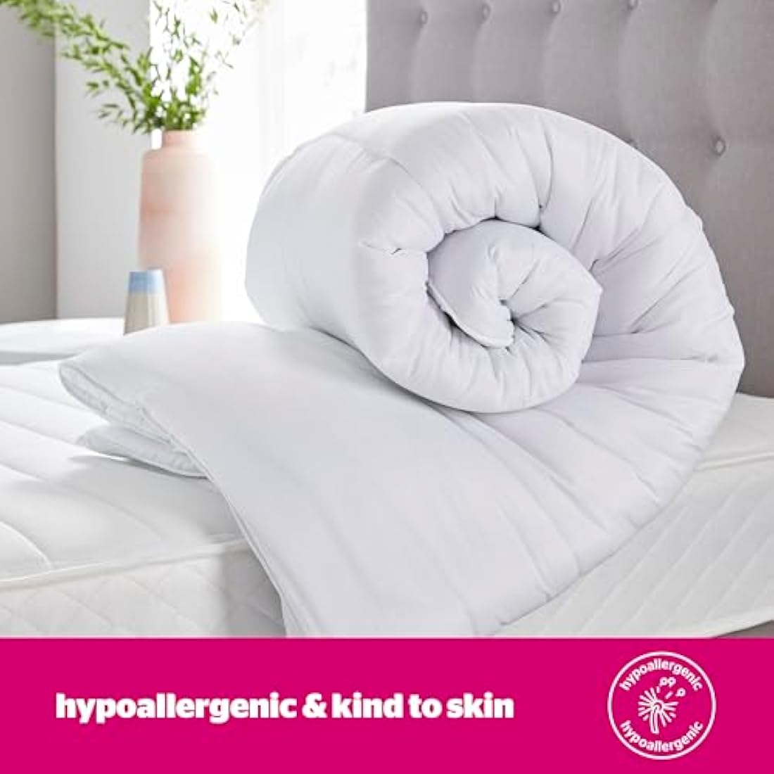 Silentnight Ultrabounce 10.5 Tog Double Duvet – All Year Duvet Quilt Ideal for Summer and Winter – Hypoallergenic and Machine Washable - Double, White