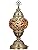 DEMMEX Handmade Colorful Mosaic Glass Table Desk Bedside Lamp Lampshade with Antique Brass Base, Small 11.8x5.5 in. (Middle East Rug)