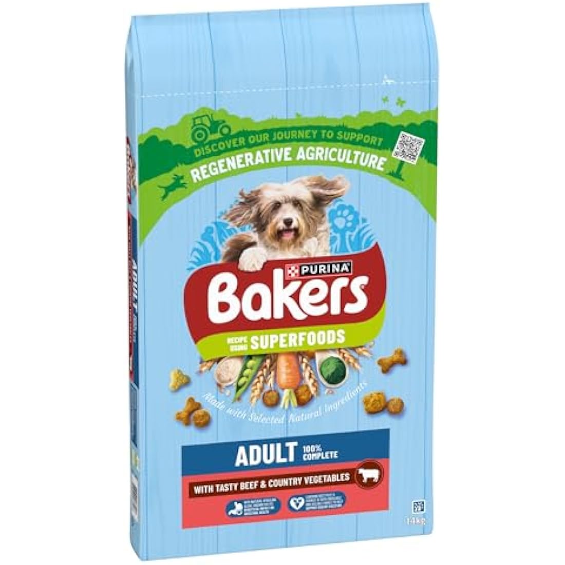 BAKERS Beef with Vegetables Dry Dog Food 14kg