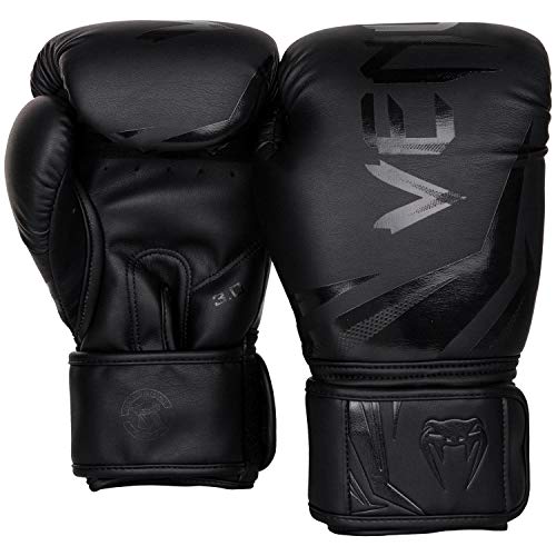 Venum, Challenger 3.0 Boxing Gloves, Unisex Adult, 12 Oz, Black/Black
