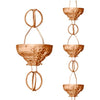Monarch Pure Copper Eastern Hammered Cup Rain Chain, 8-1/2-Feet Length
