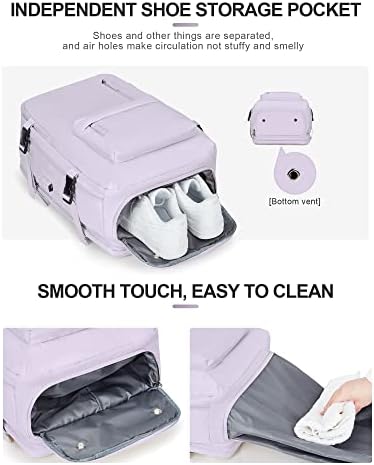 VGCUB Arge Travel Backpack, Unisex Airline Approved Gym Backpack with Laptop Compartment, 40L, Nylon, Water Resistant, Solid Black
