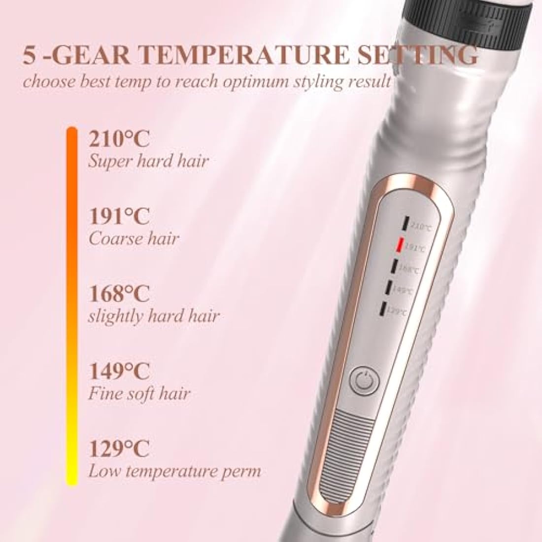 Thermal Brush 3 in 1 Set, Ionic Heated Round Curling Create Volume & Smoother Hair Style for Fully Dried Hair, Ceramic Fast Heating Curling Iron Brush with Temperature Lock & Auto-Power Off (Silvery)